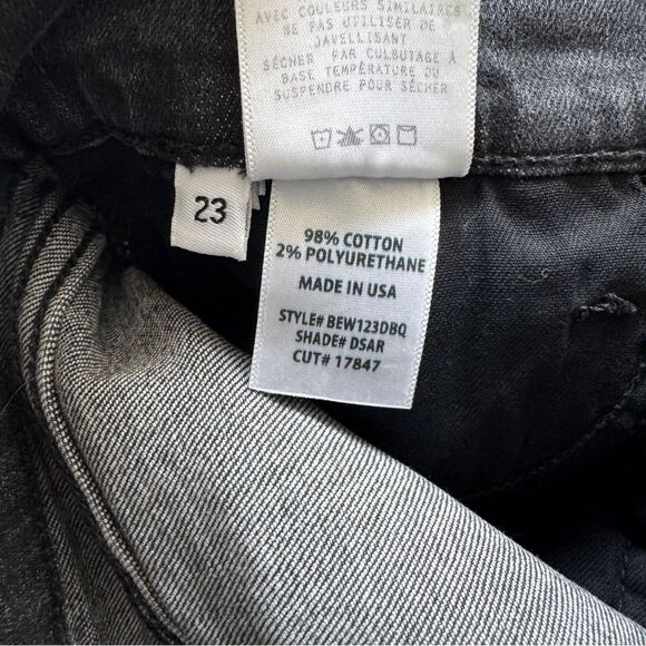 Hudson Baja East Black High Riss Heartbreaker Slim Bootcut Jeans Size 23 NWT - Picture 8 of 9